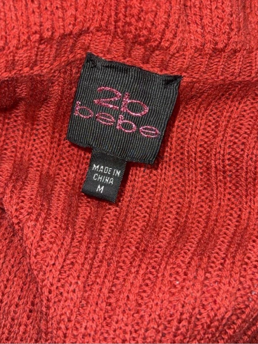 2B Bebe Rust Ruffle-Trim Open Tie-Front Cardigan - Picture 5 of 5